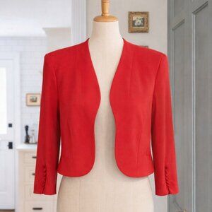 Joseph Ribkoff Red Short Blazer Size 6 Ladies